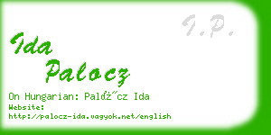 ida palocz business card